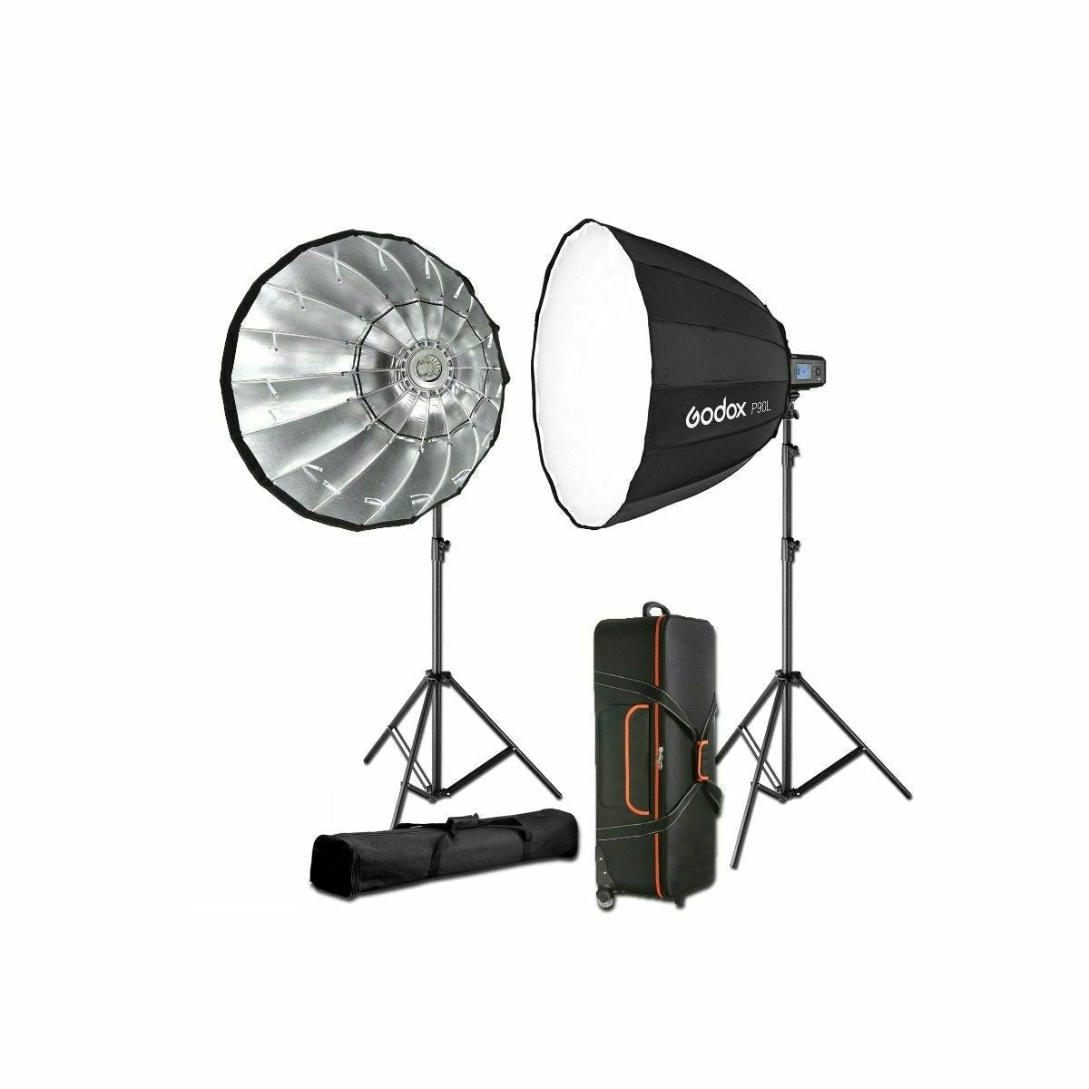 cartel recinto Preparación Godox AD600 Pro KIT -2x 600ws flash kit with 2 batteries, 2 softboxes, 1  tirgger and 2 stands | Dragon Image