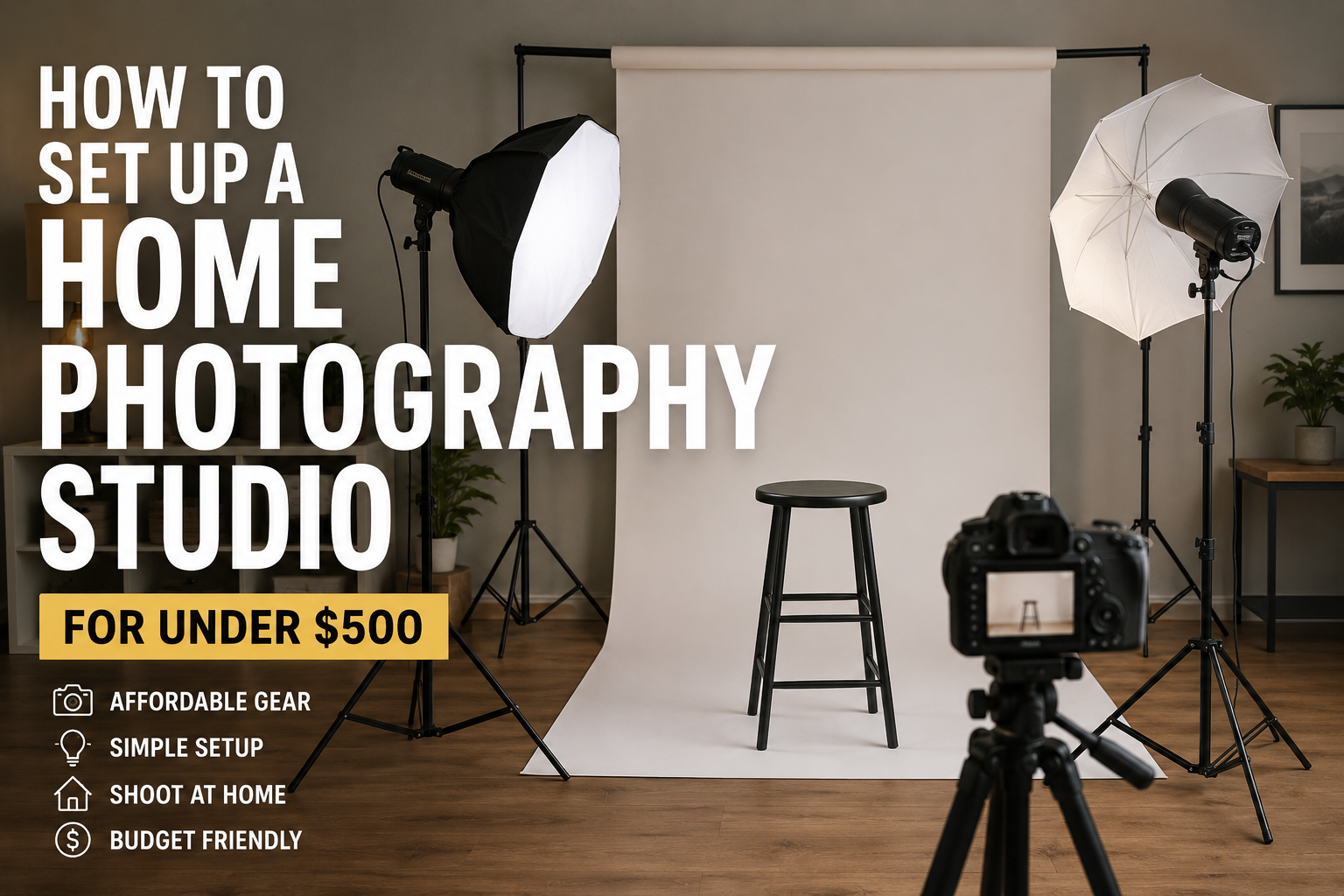 How to Set Up a Home Photography Studio for Under $500