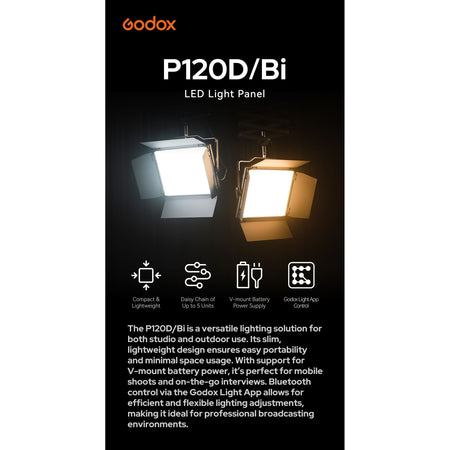 GODOX P120Bi Broadcasting Bicolor LED Panel