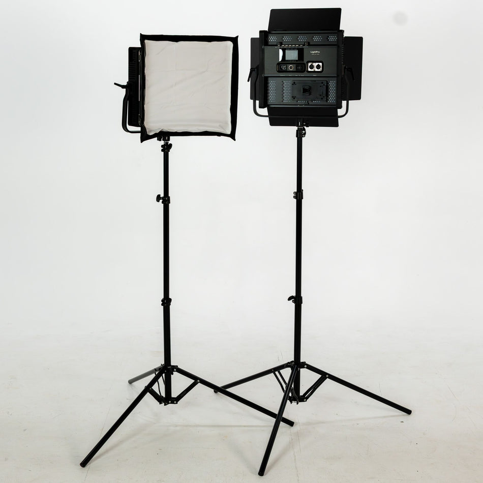 LightPro StudioLine 1000XL - RGBWW 100W LED Studio Panel Light Two Head Kit