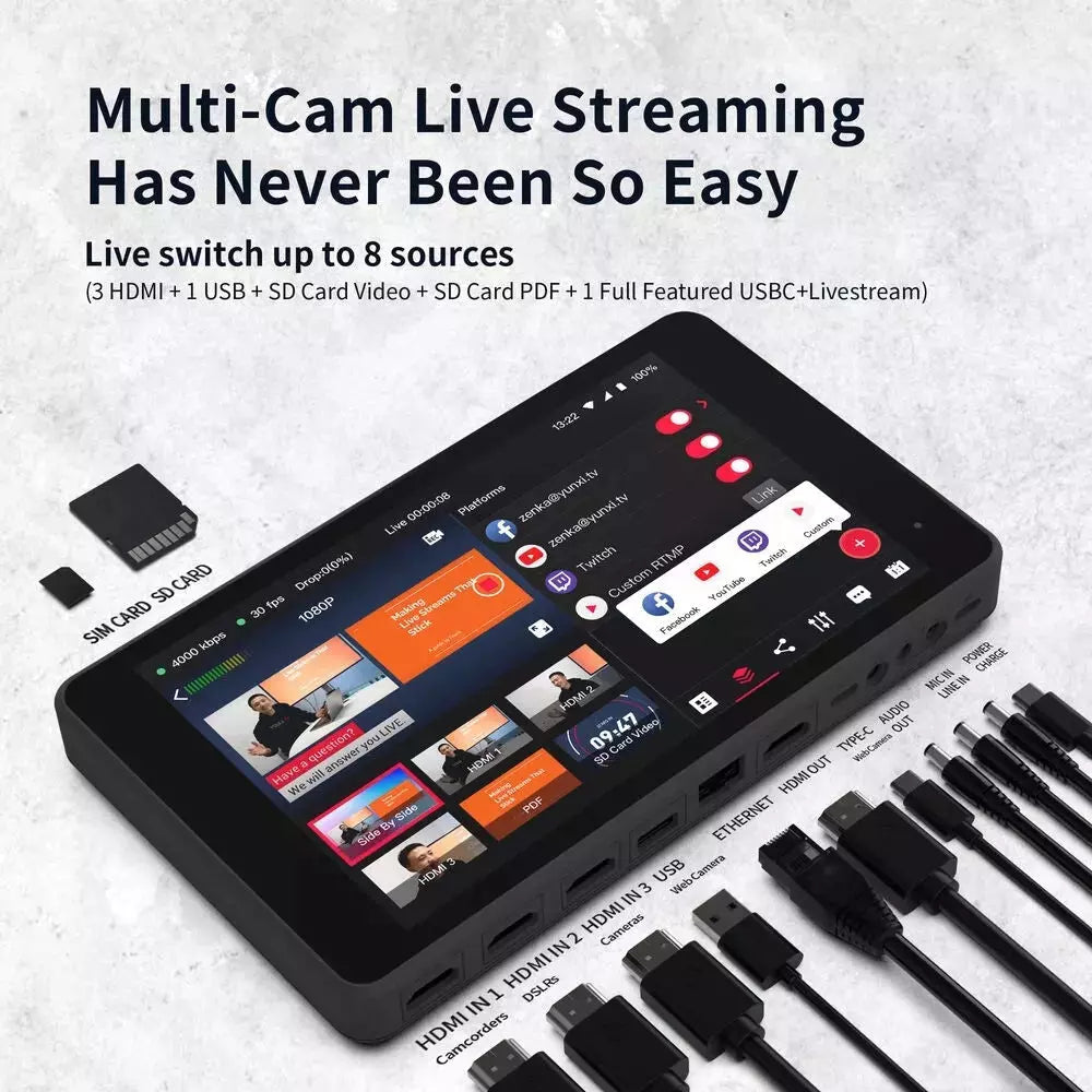 YoloLiv YoloBox Pro Portable Multi-Camera Encoder/Streamer/Switcher/Monitor/Recorder - Dragon Image