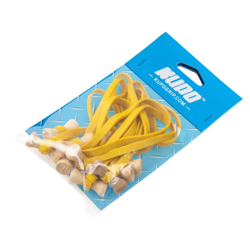 Kupo Elastic Cable Tie 10 Pack 6mm x 12.7cm Yellow