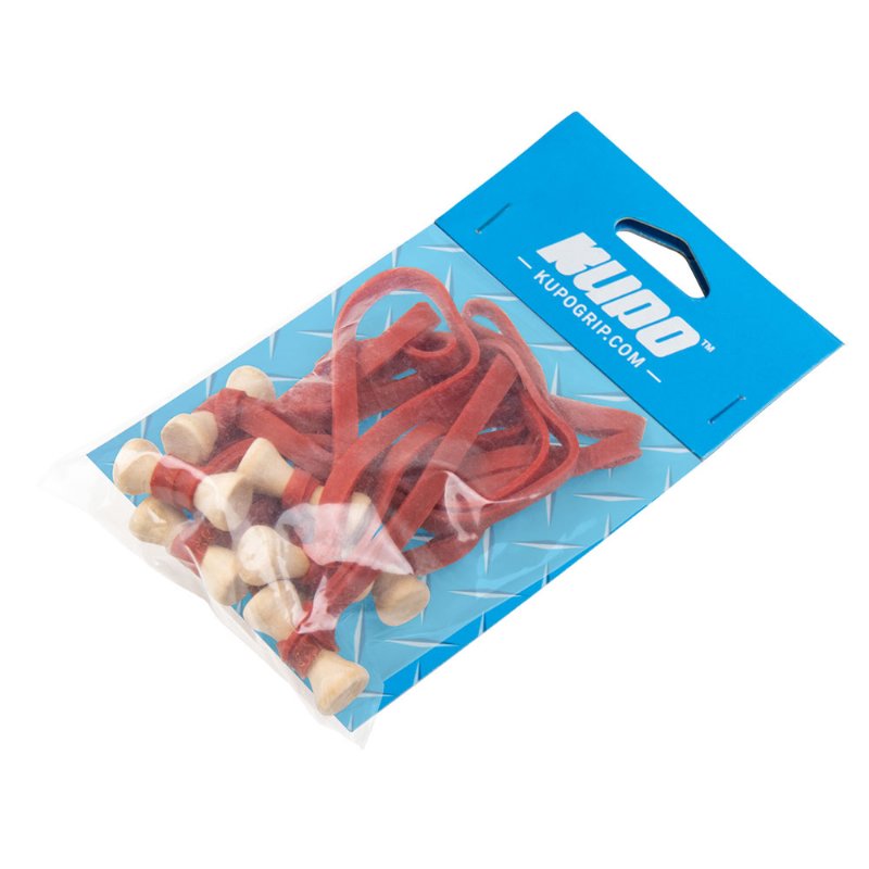 Kupo Elastic Cable Tie 10 Pack 6mm x 12.7cm Red