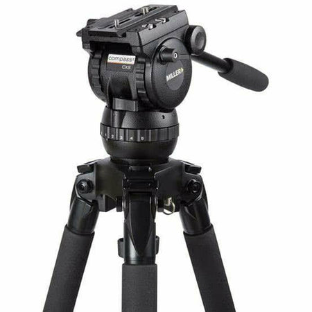 Miller CX8 (1093) 75 Sprinter II 2-St Carbon Fibre Tripod (1620G) Ground Spreader (470) Pan Handle (679) Softcase (3502) - Dragon Image