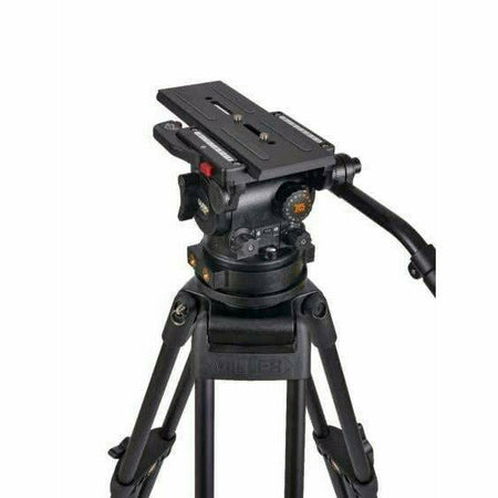Miller CiNX 3 Fluid Head supplied with telescopic pan handle (698), clamp nut, camera plate (1065) and replaceable 100mm claw ball (1290) - Dragon Image