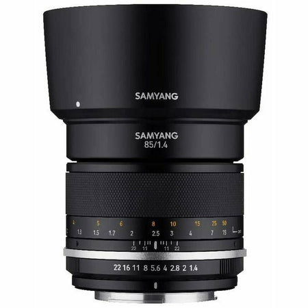 Samyang 85mm F1.4 MK2 UMC II Canon EF Full Frame, De-Clicked Aperture Ring & Weather Sealed - Dragon Image