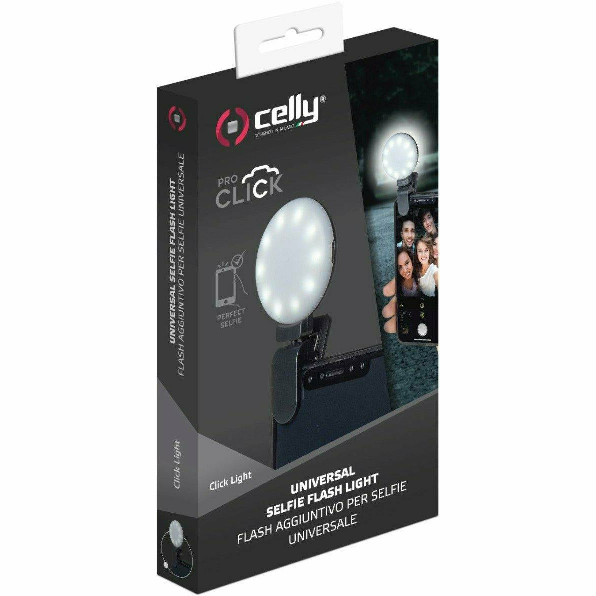 Celly Click Selfie Light with 3 Tones - Black - Dragon Image