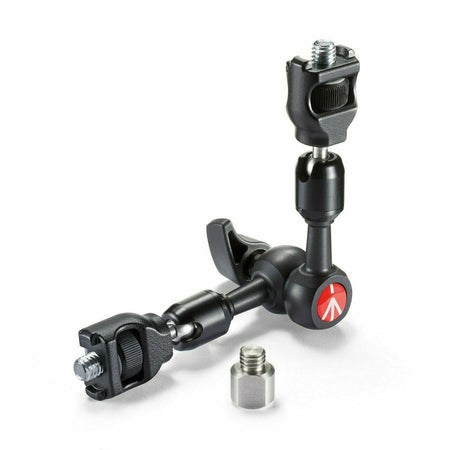 MANFROTTO 244MICRO Arm Friction 15cm 244 Micro 1/4 x2 and 3/8 adaptor 4kg Payload - Dragon Image