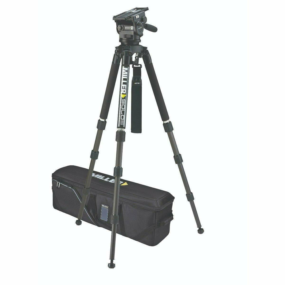 Miller ArrowX 1 (1070) Solo 100 3-St Carbon Fibre Tripod (1505) Pan Handle (696) Strap (1520) Softcase (3502) - Dragon Image