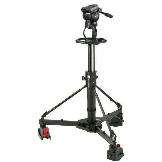 Miller System CX14 Combo Live 30 Pedestal - fluid head payload range 0kg - 14kg (0lbs - 30.9lbs). Supplied with two telescopic pan handles (696), clamp nut and camera plate (1205) - Dragon Image