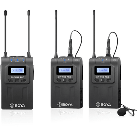 BOYA BY-WM8 Pro-K2 - Upgraded UHF Dual-Channel Wireless Microphone System - Dragon Image