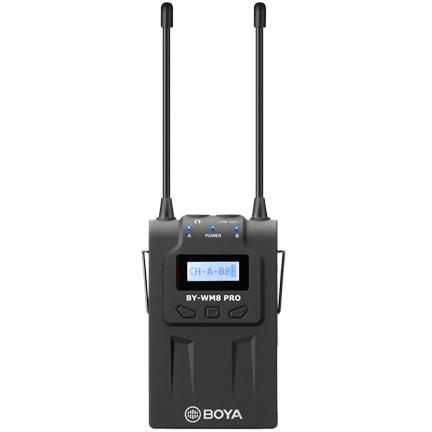 BOYA BY-WM8 Pro-K2 - Upgraded UHF Dual-Channel Wireless Microphone System - Dragon Image