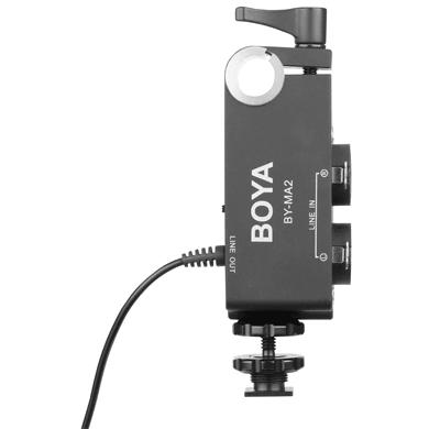 BOYA BY-MA2 Dual Channel XLR Audio Mixer for DSLR & Camcorders - Dragon Image