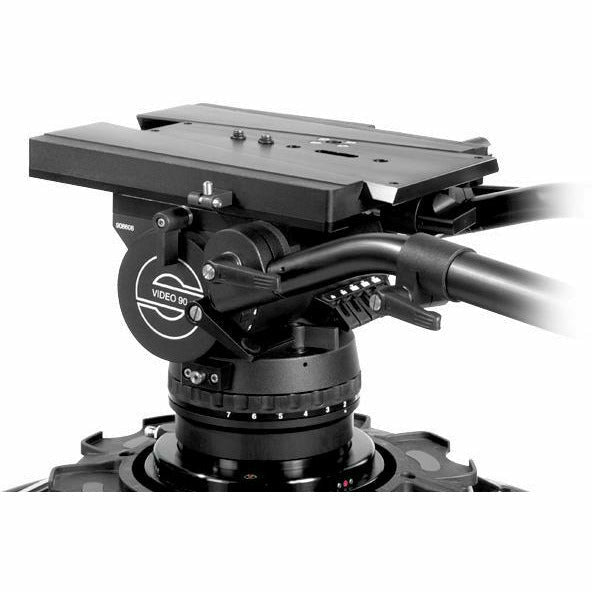 Sachtler VIDEO 90 FB Fluid Head (Flat Base) - Supports 0-255 lbs - Dragon Image