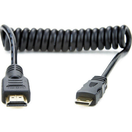 Atomos ATOMCAB008 Full to Mini HDMI Coiled Cable 30cm - Dragon Image
