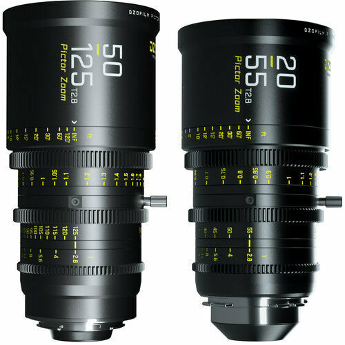 DZOFilm Pictor 20-55mm and 50-125mm T2.8 Super35 Zoom Lens Bundle (PL Mount and EF Mount, Black) - Dragon Image