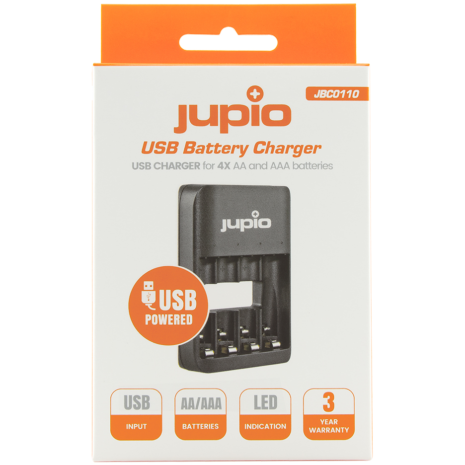 Jupio 4 Slot USB Battery Charger - Dragon Image