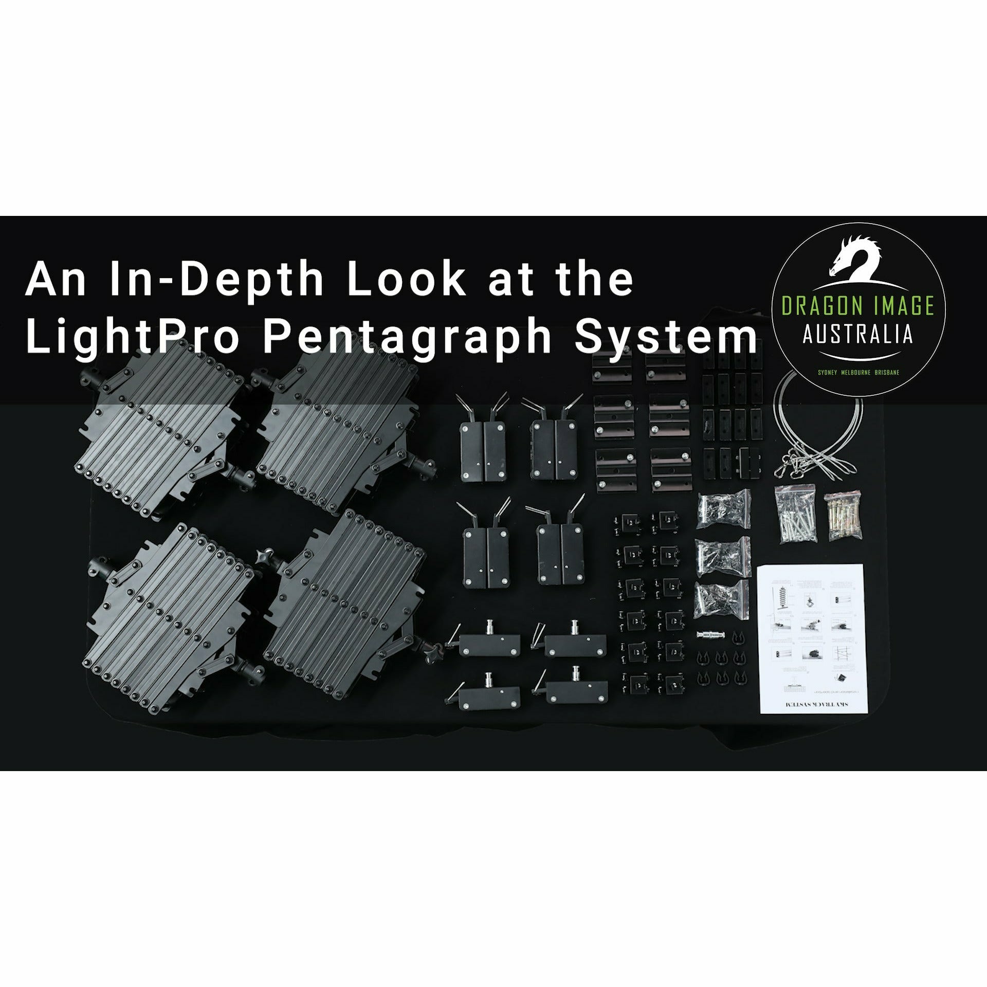 LightPro 4 Pantograph Kit - Dual Ceiling Track w 4 Pantographs - Dragon Image