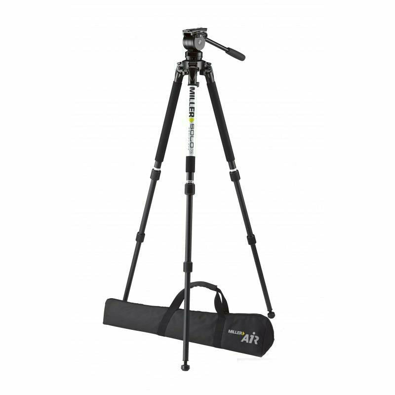 Miller AIR 3001 (1042) Solo 75 2-St Alloy Tripod (1630) Pan Handle (682) Softcase (2095) Camera Plate (1204) - Dragon Image