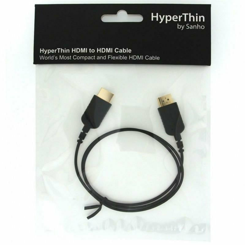 HyperThin HDMI Cable (0.8m Black) Worlds Thinnest & Most Flexible - Dragon Image