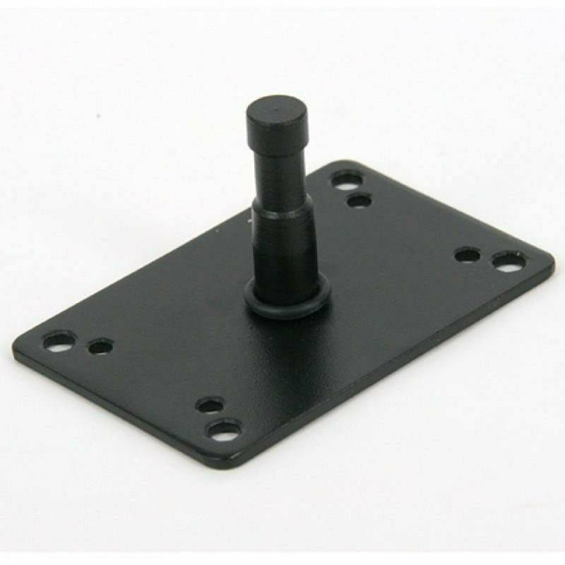 LightPro Wall Plate Black with 16mm baby pin 6cm long - Dragon Image