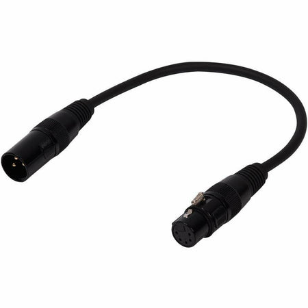 3pin to 5pin DMX Cable | 110ohm - Dual Shielded | 20cm - Dragon Image