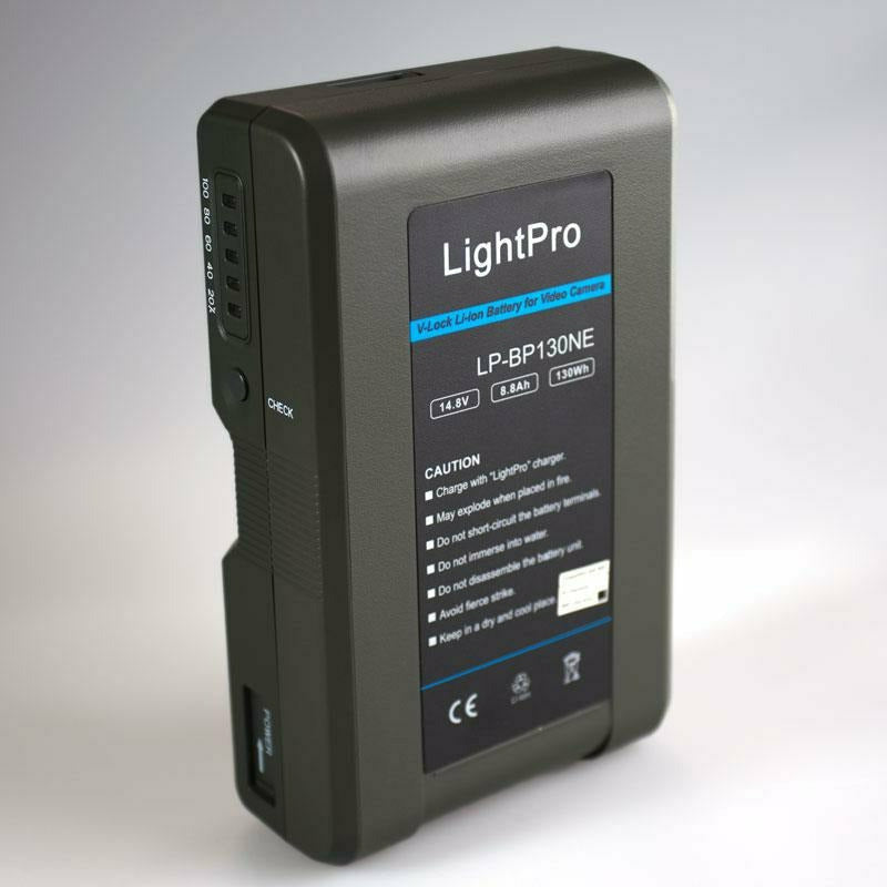 LightPro LP-BP 130NE 130wh Li-ion V-Lock / VLock Battery with 5v USB - Dragon Image