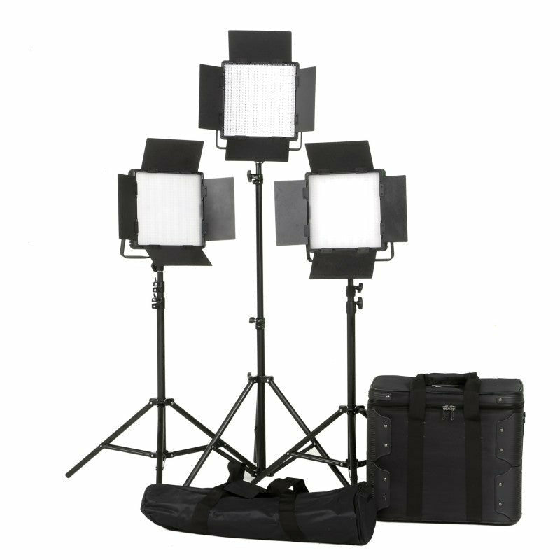 Hire Equipment - Lightpro DN-600SC LED Panel Three Head Kit - Weekend Hire - Dragon Image