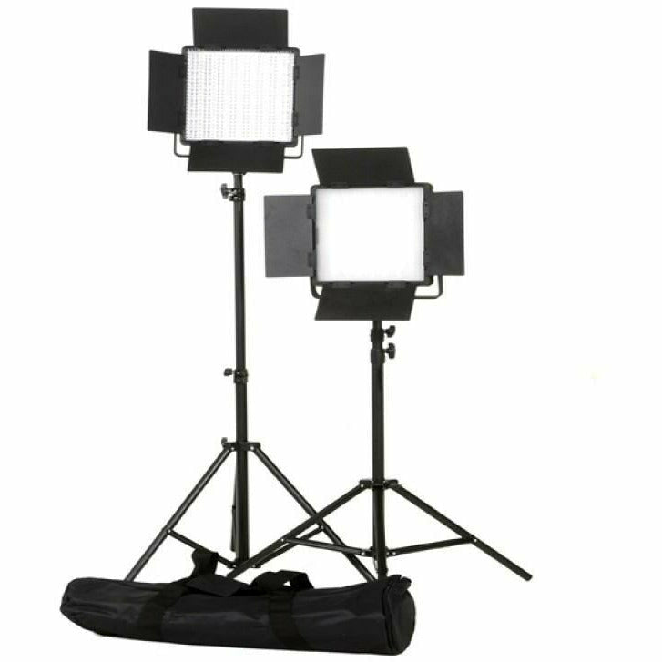 LightPro DN-900CSC Dual Colour 2 Head LED Video Light Kit - Dragon Image
