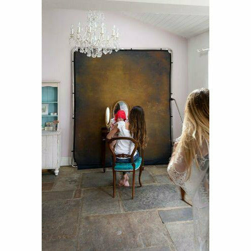 Lastolite LL LB7926 EzyFrame Vintage Background 2x2.3m Tobacco - Dragon Image