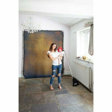 Lastolite LL LB7926 EzyFrame Vintage Background 2x2.3m Tobacco - Dragon Image