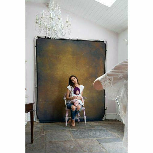 Lastolite LL LB7926 EzyFrame Vintage Background 2x2.3m Tobacco - Dragon Image