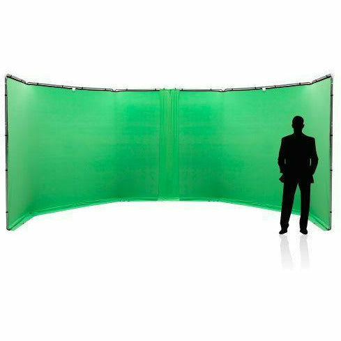 Lastolite LL LB7945 Panoramic Background Connection Kit 2.3m Chroma Key Green - Dragon Image
