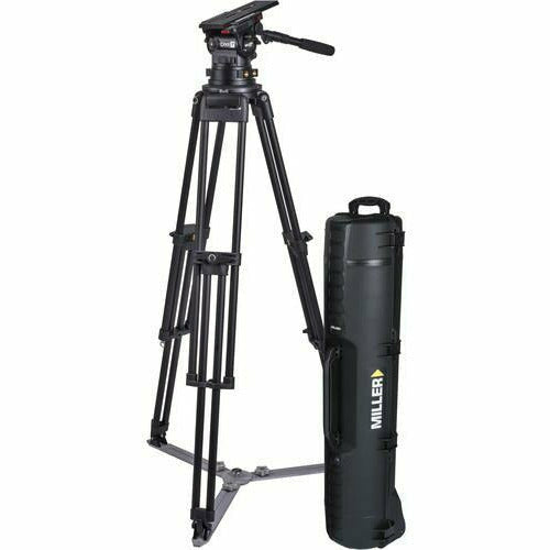 Miller CiNX 7 Fluid Head (1107) HDC MB 1-St Alloy Tripod (2110G) Ground Spreader (2130) MB adaptor with clamp (1225) 1 x Pan Handle (698) Smartcase (3615) - Dragon Image