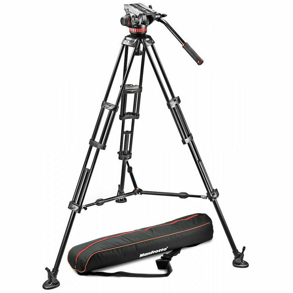 MANFROTTO MVH502A.546BK-1 Tripod with fluid video head, Aluminium with Sliding Plate - Dragon Image