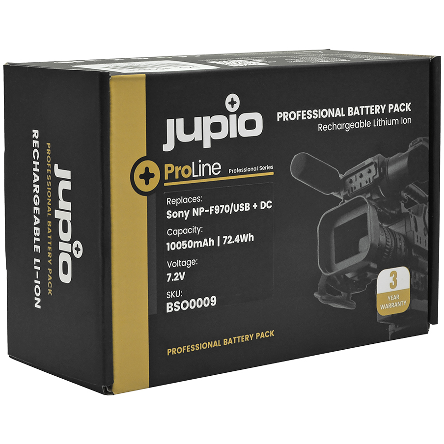 Jupio Sony ProLine NP-F970 (USB 5V/DC 8.4V Output) 7.2V 10050mAh Battery - Dragon Image