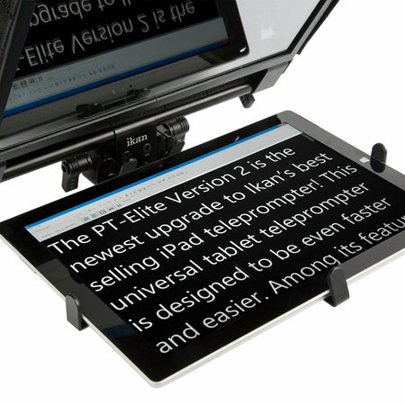 Ikan - PT-ELITE-PRO-RC | Elite Universal Large Tablet, and iPad Pro Teleprompter w/ Elite Remote - Dragon Image