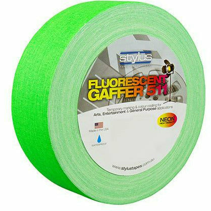 Stylus Fluorescent 511 Green Gaffer Tape (48mm x 45m) - Dragon Image