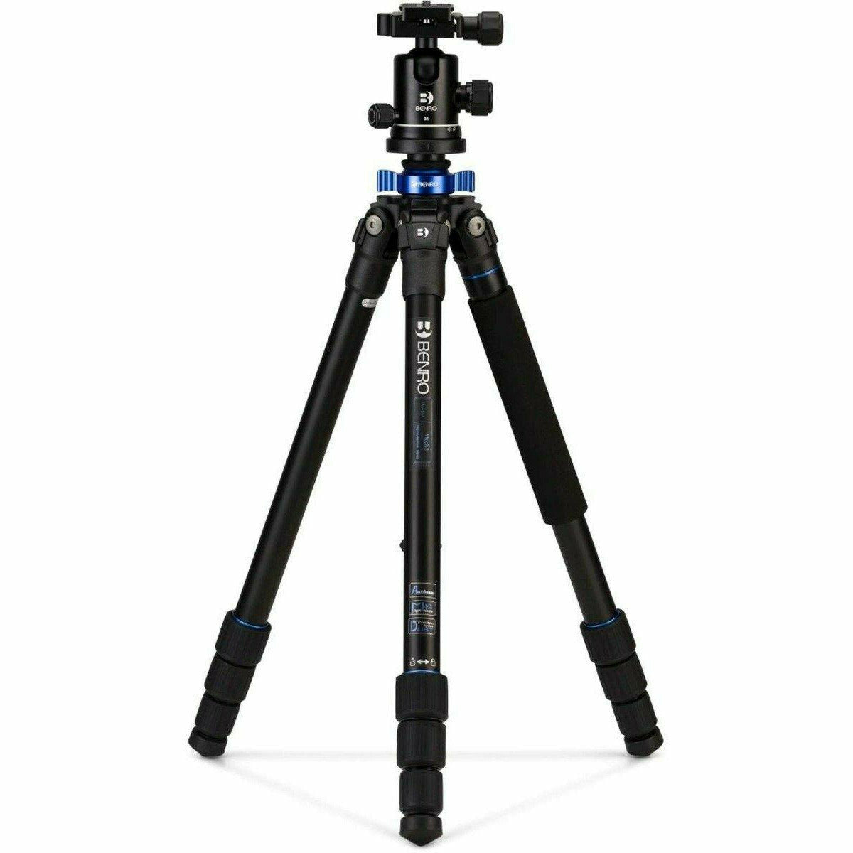 Benro TMA18AHD1 Mach3 Tripod Series 1, Aluminium, 4 Section, Monopod, Twist Lock, HD1 Head, PU60 Plate - Dragon Image