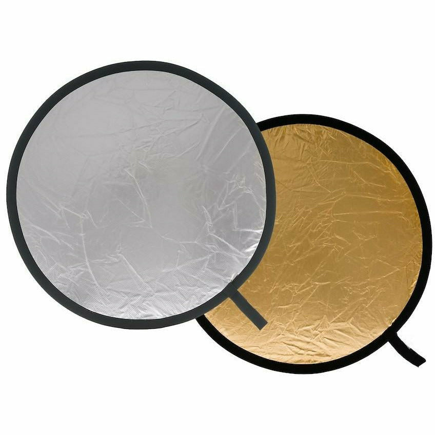 Lastolite Reflector 76cm Silver & Gold Round Collapsible incl Bag - Dragon Image