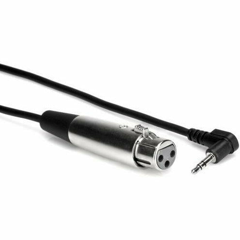Hosa Camcorder Microphone Cable, XLR 3F to Right-angle 3.5 mm TRS, 15 ft - Dragon Image